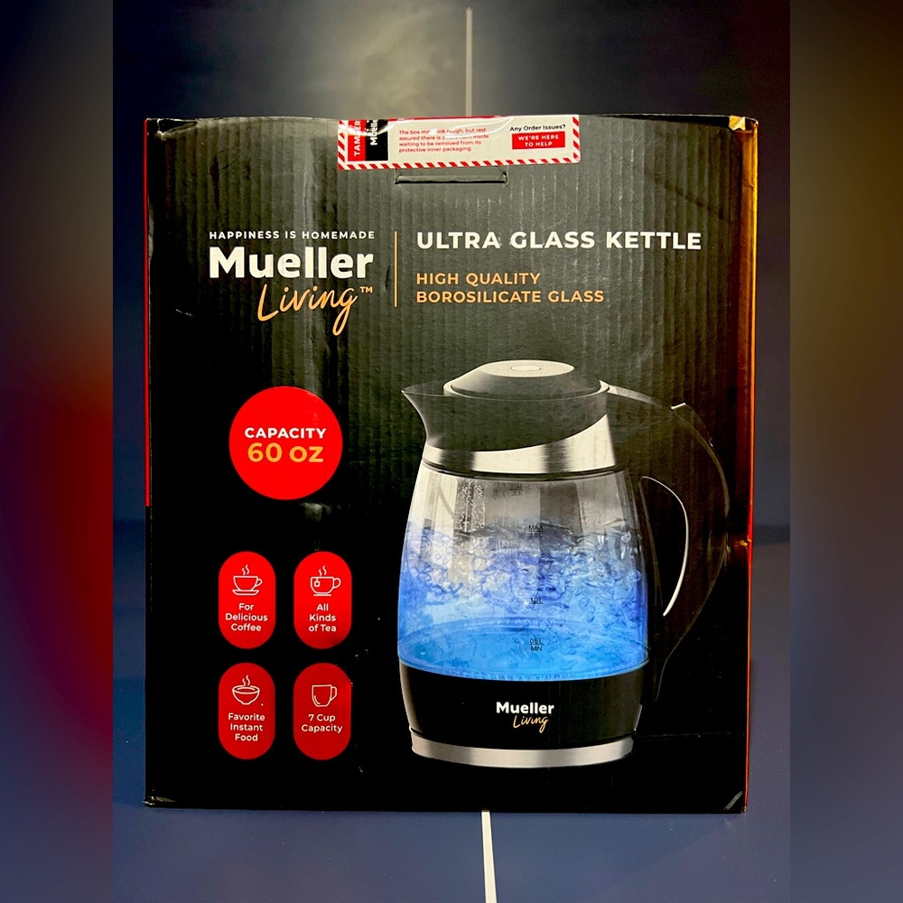 BRAND NEW UNOPENED Mueller 60oz Ultra Glass Kettle